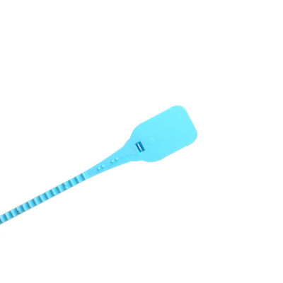 Sceaux en bandes en PP auto-verrouillable avec zone de marquage L 33 * W 25 mm et étiquette en plastique personnalisée