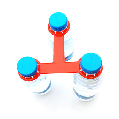 Rouge 28 mm Plastique 3 Pack Bouteille Collier Porteur de poignée Poids moyen 4,67 g / pc