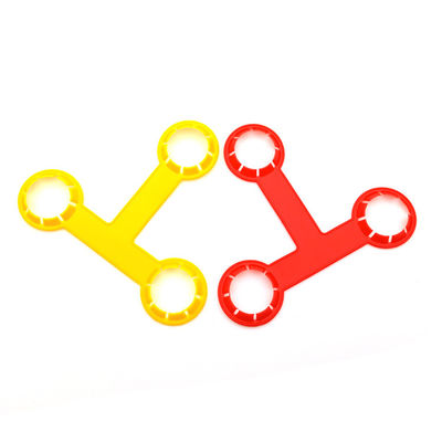 Rouge 28 mm Plastique 3 Pack Bouteille Collier Porteur de poignée Poids moyen 4,67 g / pc