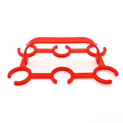 Porteur de bouteille en plastique à six paquets en PEHD pour les applications de diamètre de bouteille 27-28 mm