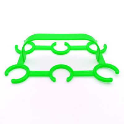Porteur de bouteille en plastique à six paquets en PEHD pour les applications de diamètre de bouteille 27-28 mm