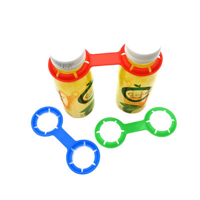 Grippe de bouteille en plastique de plusieurs diamètres pour deux bouteilles Poids moyen 3,968 g / pc