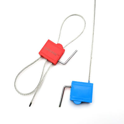 2.0mm Double verrouillage Sécurité du câble en plastique avec poignée de torsion Zone marquable 23,5 * 17 mm