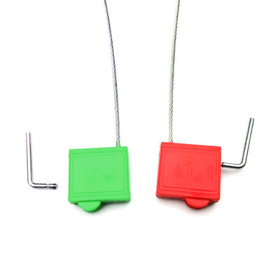 2.0mm Double verrouillage Sécurité du câble en plastique avec poignée de torsion Zone marquable 23,5 * 17 mm