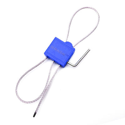 2.0mm Double verrouillage Sécurité du câble en plastique avec poignée de torsion Zone marquable 23,5 * 17 mm