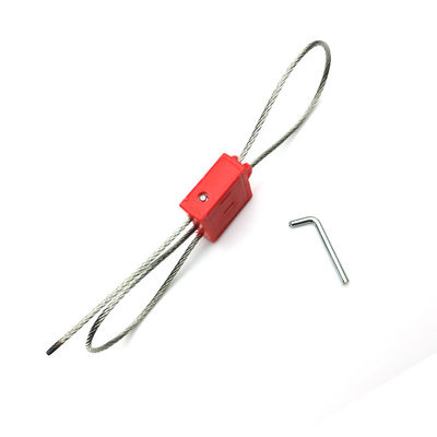 2.0mm Double verrouillage Sécurité du câble en plastique avec poignée de torsion Zone marquable 23,5 * 17 mm