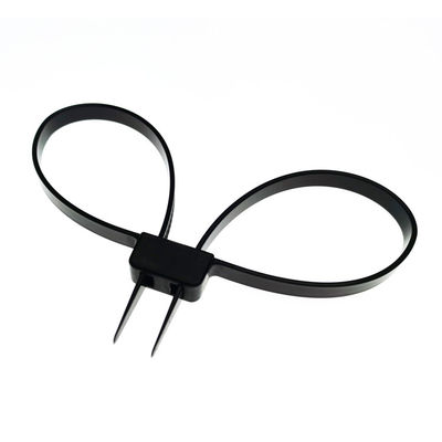 12*690 mm Auto-verrouillage Tirage étroit Police Sécurité Doubles manches en nylon en plastique flexibles