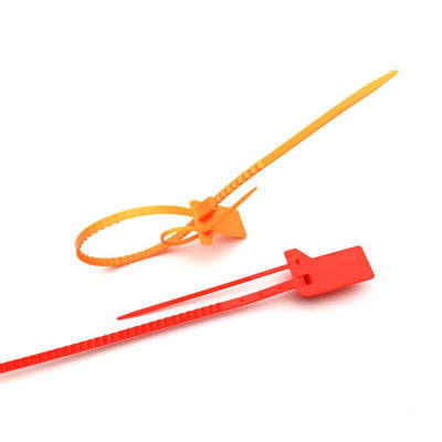 Sceaux de sécurité orange jetable 400*34*16 mm Parfait pour les récipients en plastique