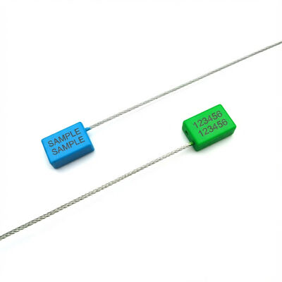 Sceaux de câbles en plastique de fil d'acier galvanisé pour numérotation de série et matériaux personnalisés