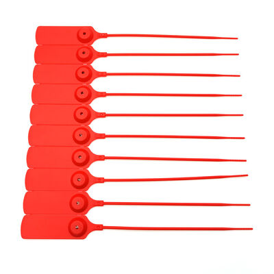 Zone de marquage L 38*W 20 mm 200 mm Code à barres Logo Numéroté Sacs en plastique Sceau de sécurité pour banque