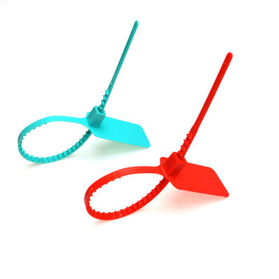 Sceaux en plastique personnalisé noir de 300 mm pour les vêtements et les chaussures de sécurité Poids moyen 4,45 g/pc