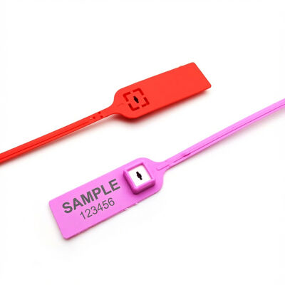 Étiquette en plastique à chiffre plat de sécurité à code à barres étroit noir 380 mm pour banque