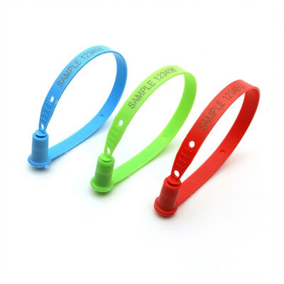 200 mm de longueur fixe anneau en plastique orange joint à une seule fois de sécurité de conteneur