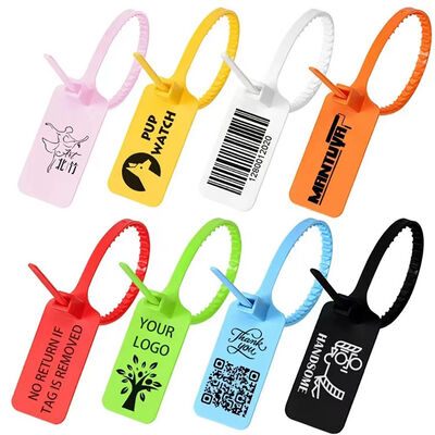 Sécurité contre les tambours Grand drapeau Sceau en plastique pour sacs à bagages Zone de marquage L 49,5 * W 30 mm